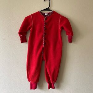 GAP Red Fleece Kids One-Piece Romper